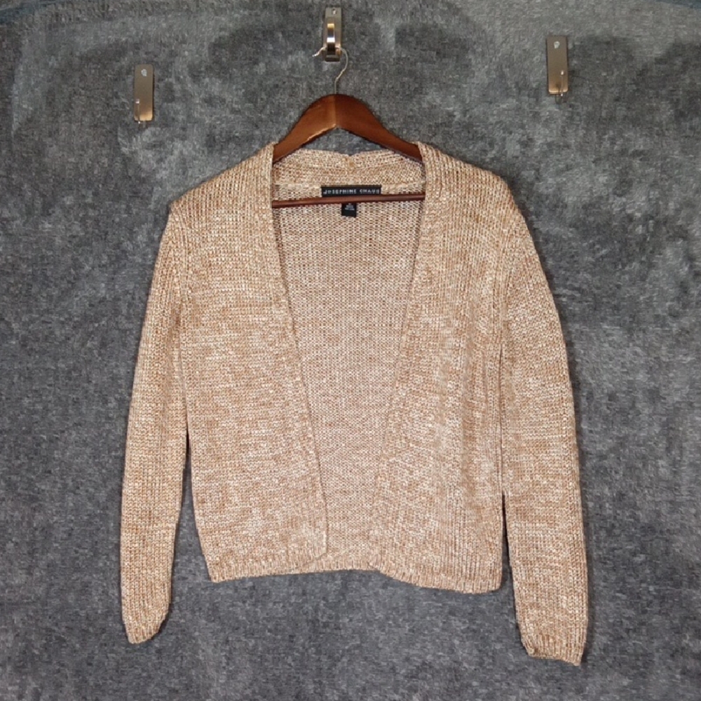 Josephine Chaus Vintage 90s Metallic Gold Shimmer Cropped Womens Sz Small